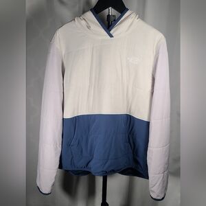 The North Face Cream and Blue Pullover